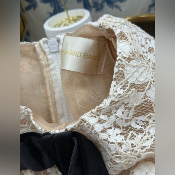 🆕 BRONX & BANCO 🧿 NWOT Courtney Long Sleeve White Lace Mini Dress, Sz XL US 10 - Picture 14 of 16